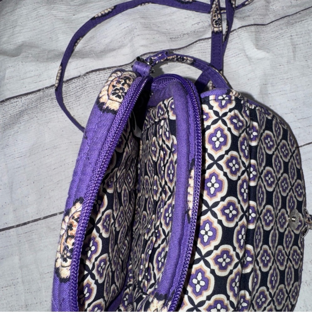 Vera Bradley Purple Mini Crossbody Bag Purse - Picture 4 of 5